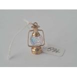 9ct Austrian crystal lamp charm 4.8g inc