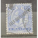 Malta SG 107 (1922). Fine used copy, scarce. Cat £50