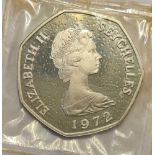 Seychelles proof silver five rupee