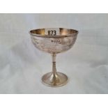 A champagne goblet with gilt interior - Birmingham 1945