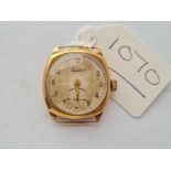 A gents Everite wrist watch 9ct with second dial WO - 20 gms inc
