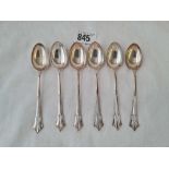 A set of six Albany pattern tea spoons - Birmingham 1899 - 72 g.