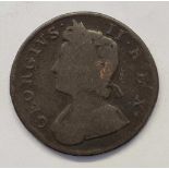 A George II half-penny 1739