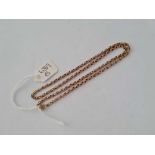 A rose gold neck chain 9ct 16 inches - 5.2 gms