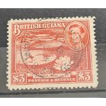 BR GUIANA SG 319a (1946) Top $3 value, fine used Cat £32