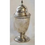 An urn shaped sugar caster – 5.5” high – Birmingham 1919 – 96 g.