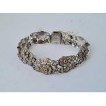 A silver and paste bracelet