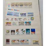 AUSTRALIA 2 stock bks of Modern m+ used stamps + A.A.T most M sets + M / Shts