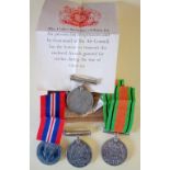 WWII medals to Miss LBE Thomas Air Ministry, plus others