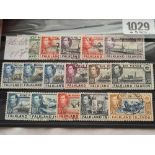 FALKLANDS SG146-61b (1938-50) Set to 5sh, fine used. Cat £157