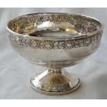 A sterling silver mounted sugar bowl – 4.5” wide