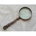 A silver handled magnifying glass - Birmingham