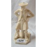 A Royal Worcester figure of a seated man - 6" high