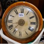 Another postman's clock with circular mahogany case