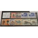 SOUTH AFRICA SG 114-122 (1947-54). Set of 9 horiz pairs fine used. Cat £170