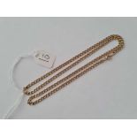 A flat curb link neck chain 9ct - 3 gms