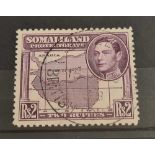 SOMALILAND SG102 (1938) R2 key value fine used. Cat £120