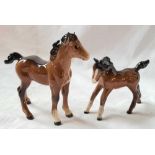 Two Beswick foals - 4.5" and 3" high