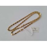 A fancy gold neck chain 17 inches - 7.3 gms