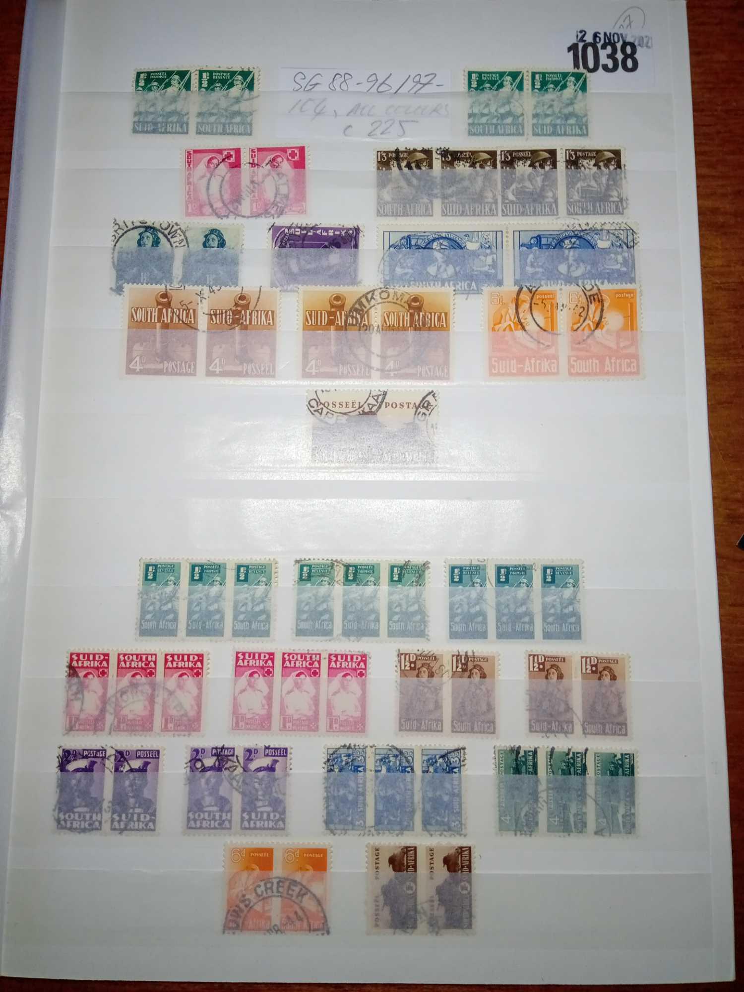 SOUTH AFRICA SG 88-104 (1941/42) "War Effort sets complete all shades. Fine used. Cat £225