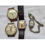 A bag of four vintage wrist watches AF