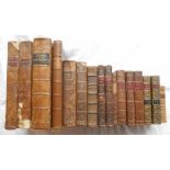 BINDINGS 16 French titles,18th & early 19th.C. leather bindings