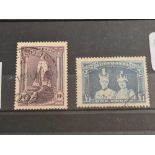 AUSTRALIA SG 176a/177a (1937-49) Top 2 values on rough paper fine used. Cat £130
