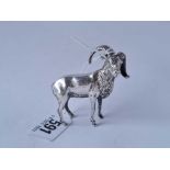 A silver model of highland goat - 2.5" long