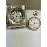 Vintage Silver Case Goliath pocket watch and other gilt Goliath