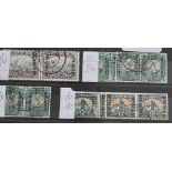 South Africa SG030-033c (1937-48). 6 fine used horizontal pairs. Cat £118