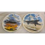 Two Royal Doulton limited edition plates of aeroplanes - 10" diameter