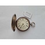 A good silver hunter gents pocket watch with seconds dial