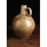 A Salt Glazed Stoneware Baluster Flagon, 11½ ins (29 cms) in height.