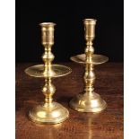 Two 17th Century Brass Heemskirk Candlesticks.