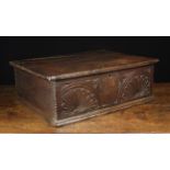An Early 18th Century Boarded Oak Bible Box.