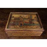 A Delightful 19th Century Straw-work Box.