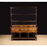A Fine 18th Century Oak Pot Board Dresser of good colour & patination.