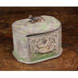An 18th Century Lead Tobacco Box of canted rectangular form.