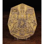 A Brass Printing Plate depicting an Armorial Crest related to Scotland, 6¾" x 5½" (17 cm x 14 cm).