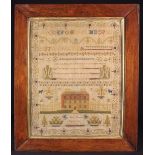 A 19th Century Sampler by Jane Gower dated April 12 1861,