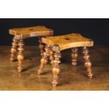 A Pair of 19th Century Lace Maker's Candle Stools of good colour and patination.