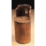 A 19th Century Dug Out Chair/ Flour Bin.