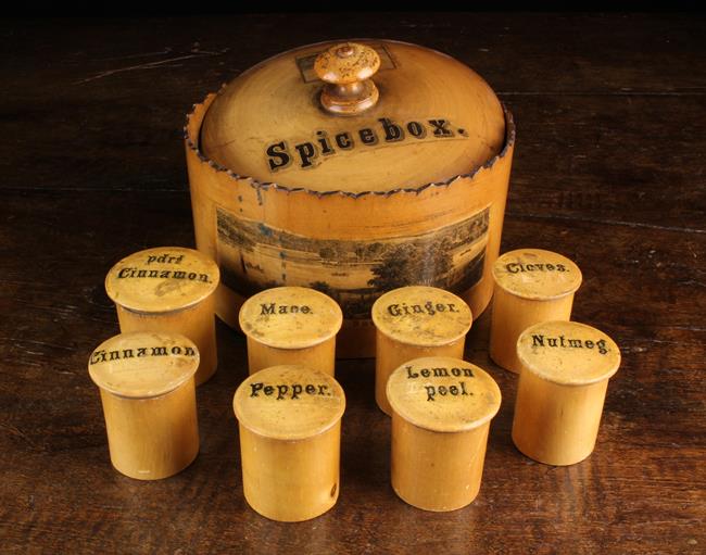 A Fine Early 19th Century Mauchline-ware Spice Box. - Image 3 of 5