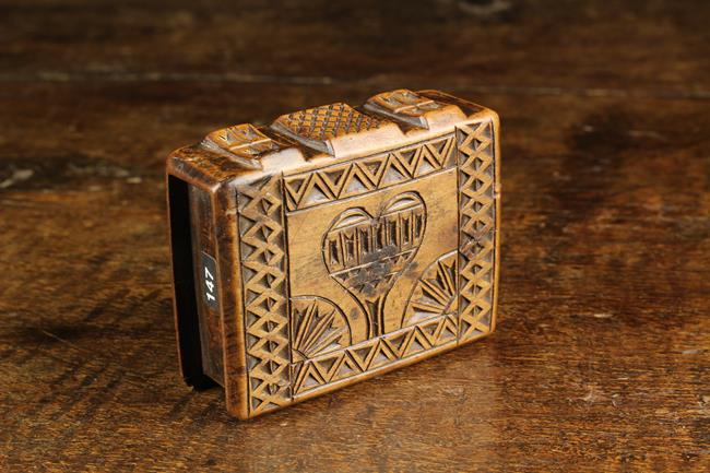 A Charming 18th Century Carved Fruit or Boxwood Snuff Box in the form of a book. - Image 3 of 5