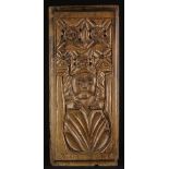 A Fabulous and Rare 15th Century Carved Oak Panel,