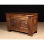 A Small 18th Century French Joined Oak Coffer.