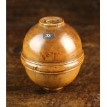 An 18th/Early 19th Century Sycamore Apothecary's Storage Pot and Cover of spherical form,