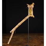 An 18th Century Folk Art Tobacco Pipe with Whistle,