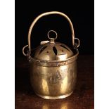 An 18th Century Brass Charcoal Warming Pan.