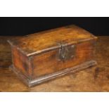 A 17th Century Oak Table Box of boarded construction.